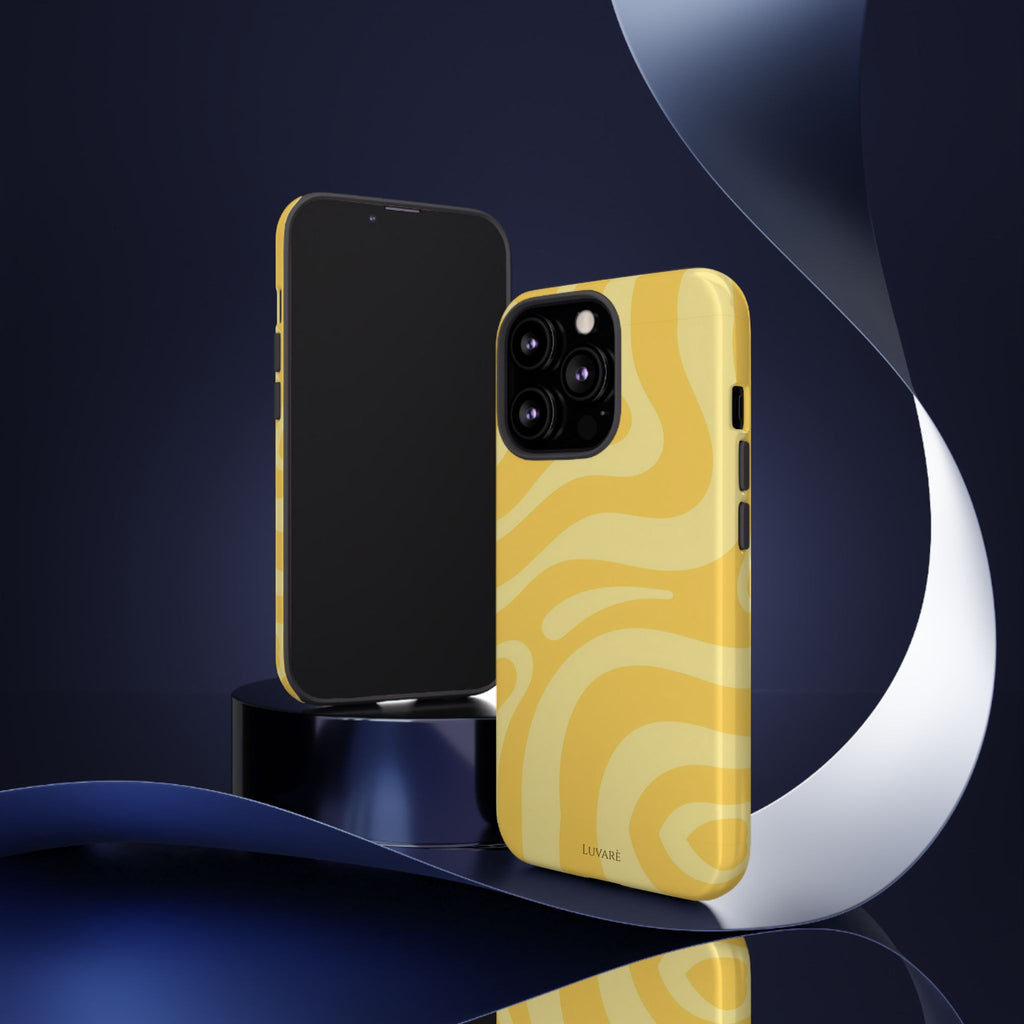 Yellow Retro Swirl Case