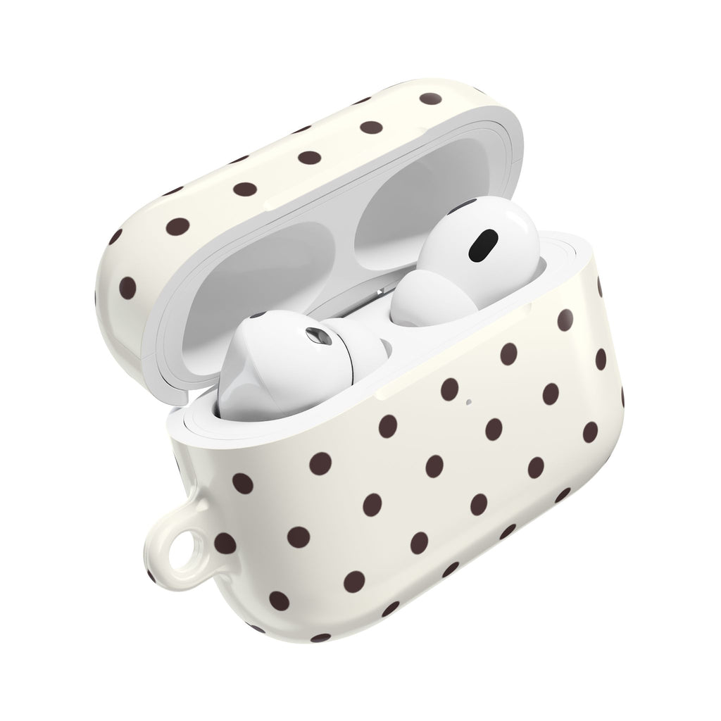 Cream Polka Dot AirPod Case