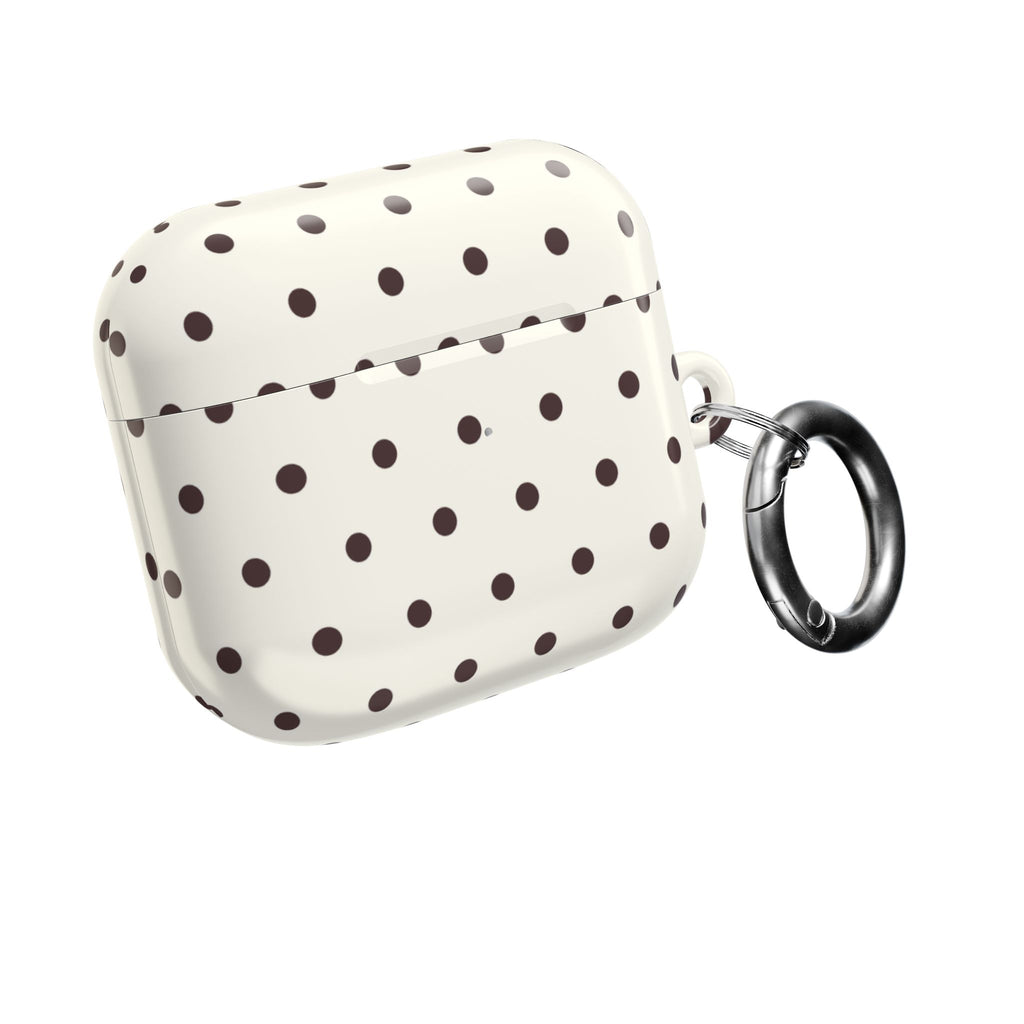 Cream Polka Dot AirPod Case