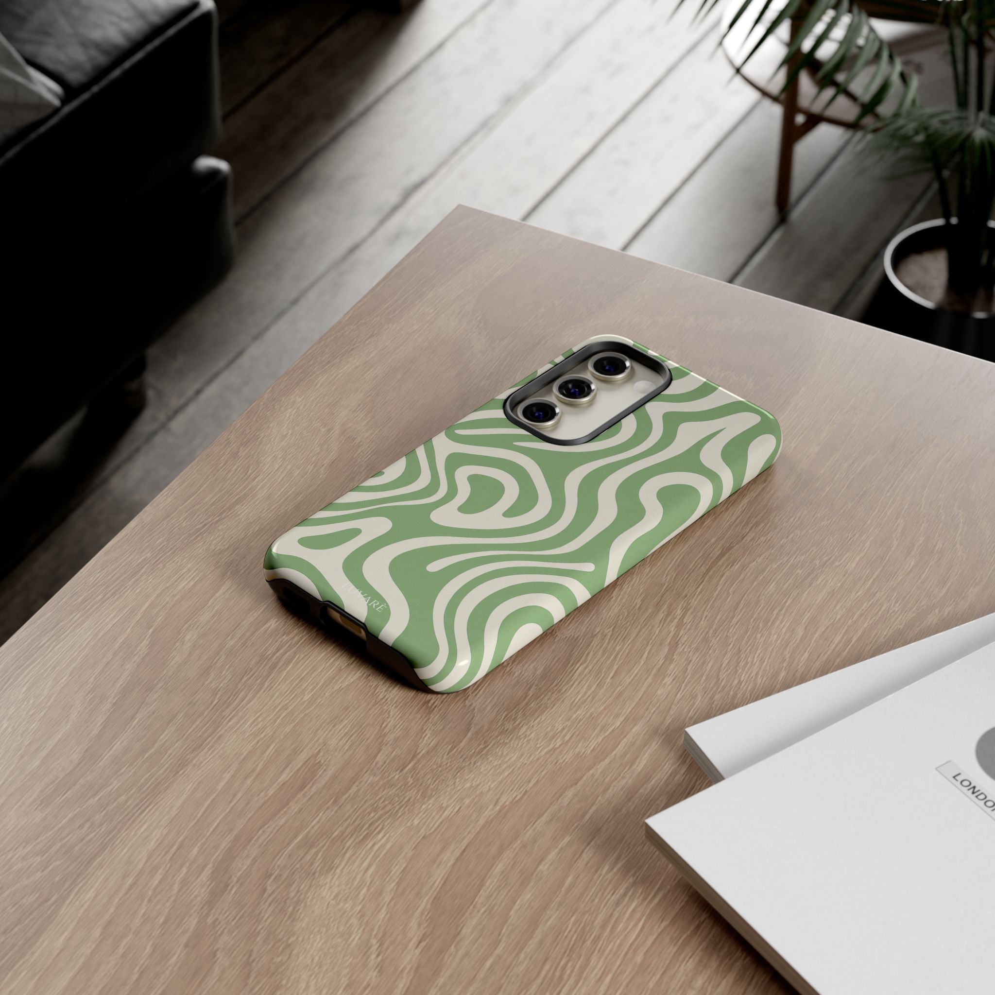 Abstract Green Swirl Phone Case