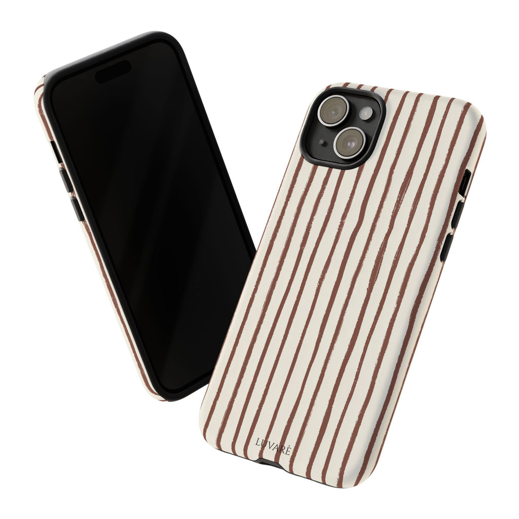 Brown Drawn Stripe Case