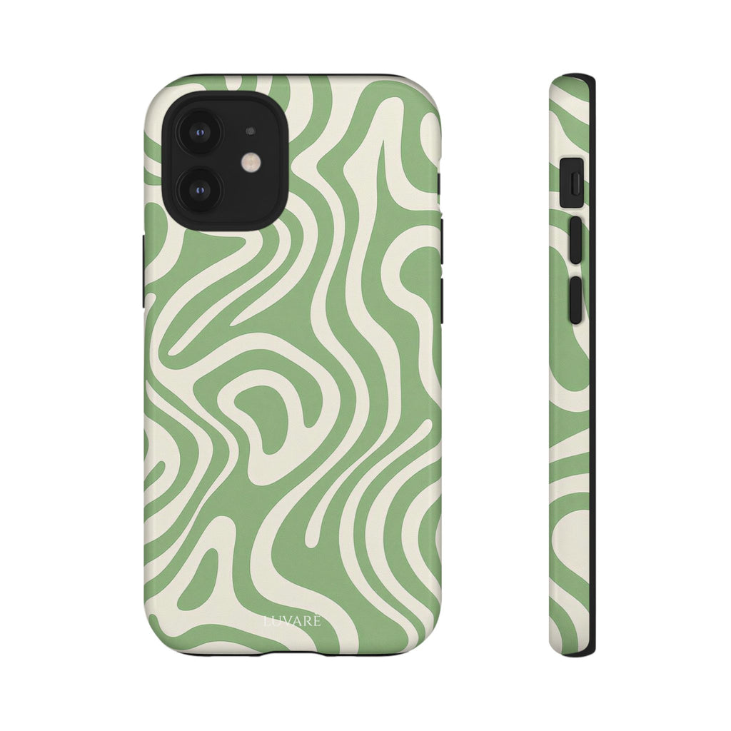 Abstract Green Swirl Phone Case
