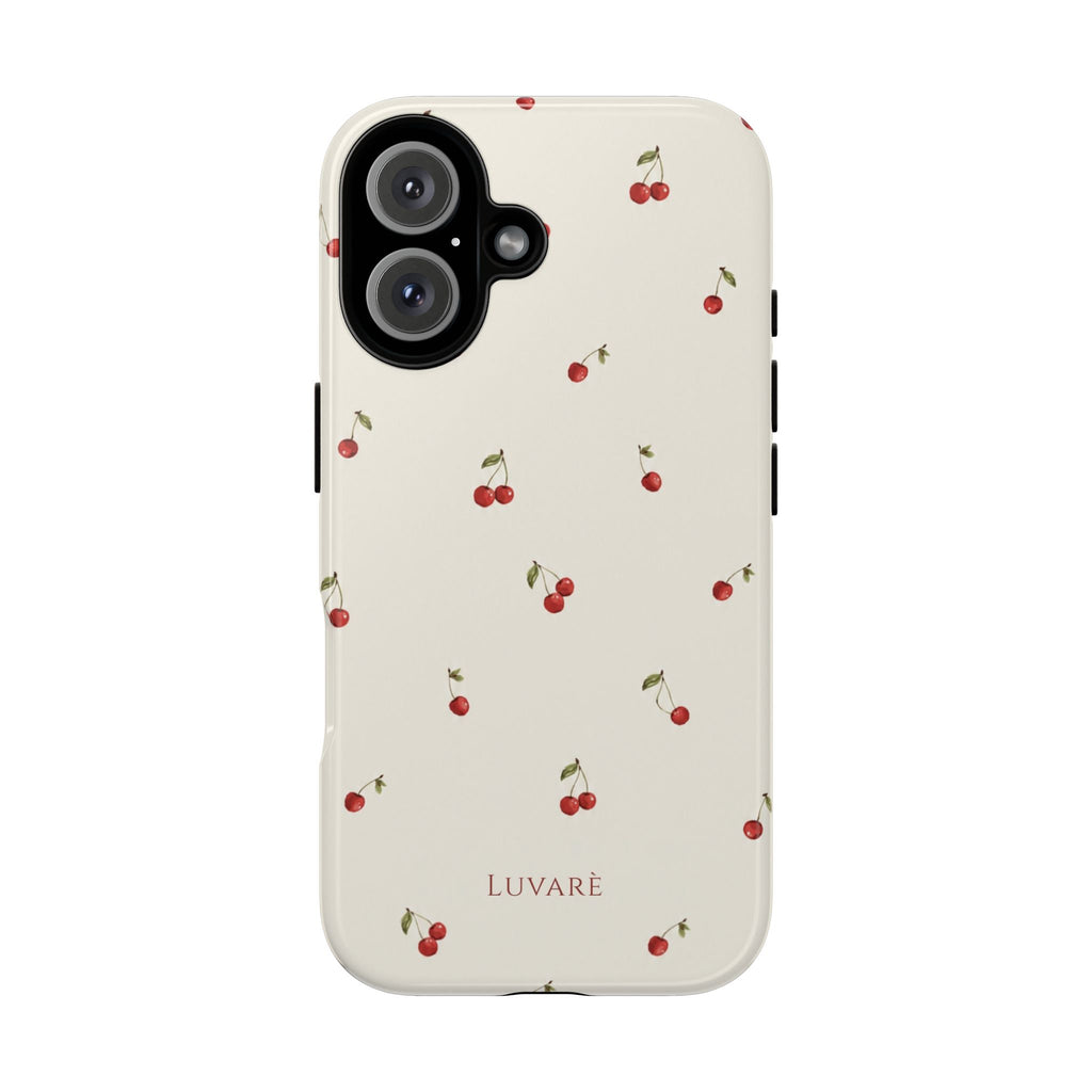 Cherry Pattern Tough Phone Case — Slim Protective iPhone Cover