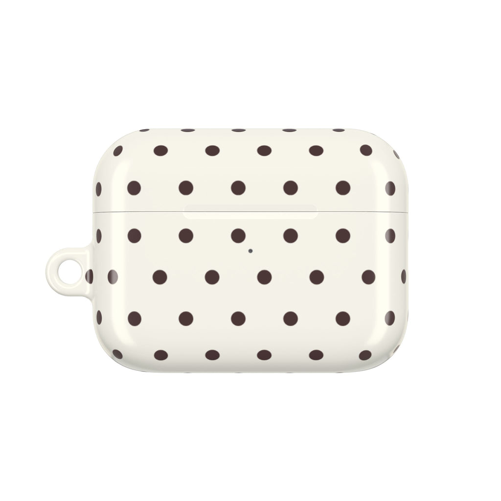 Cream Polka Dot AirPod Case