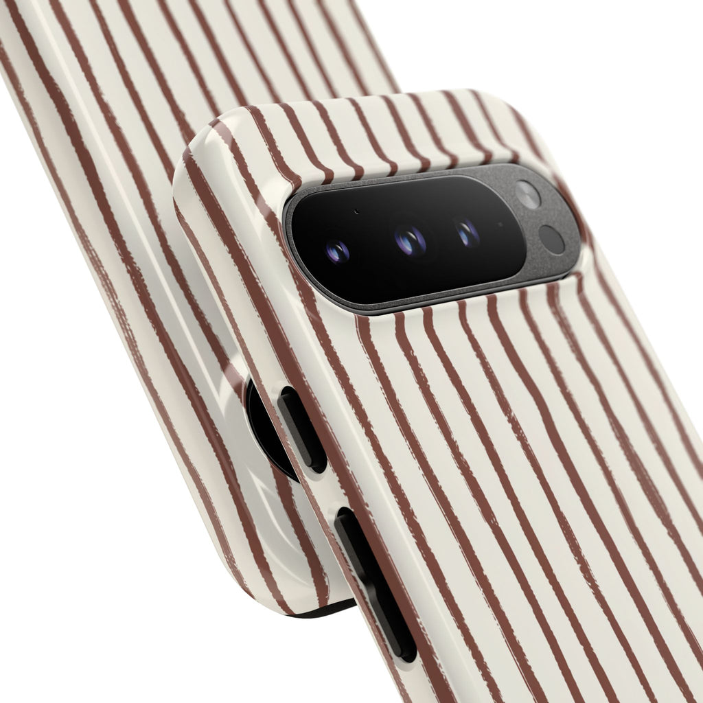 Brown Drawn Stripe Case