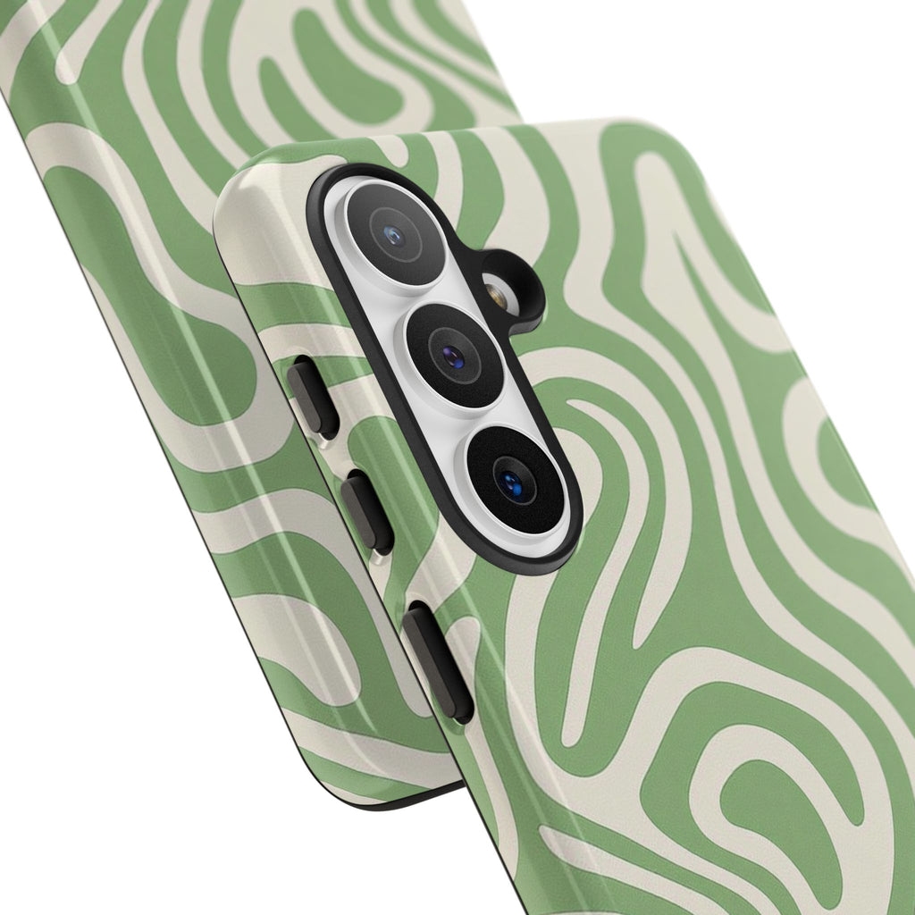 Abstract Green Swirl Phone Case