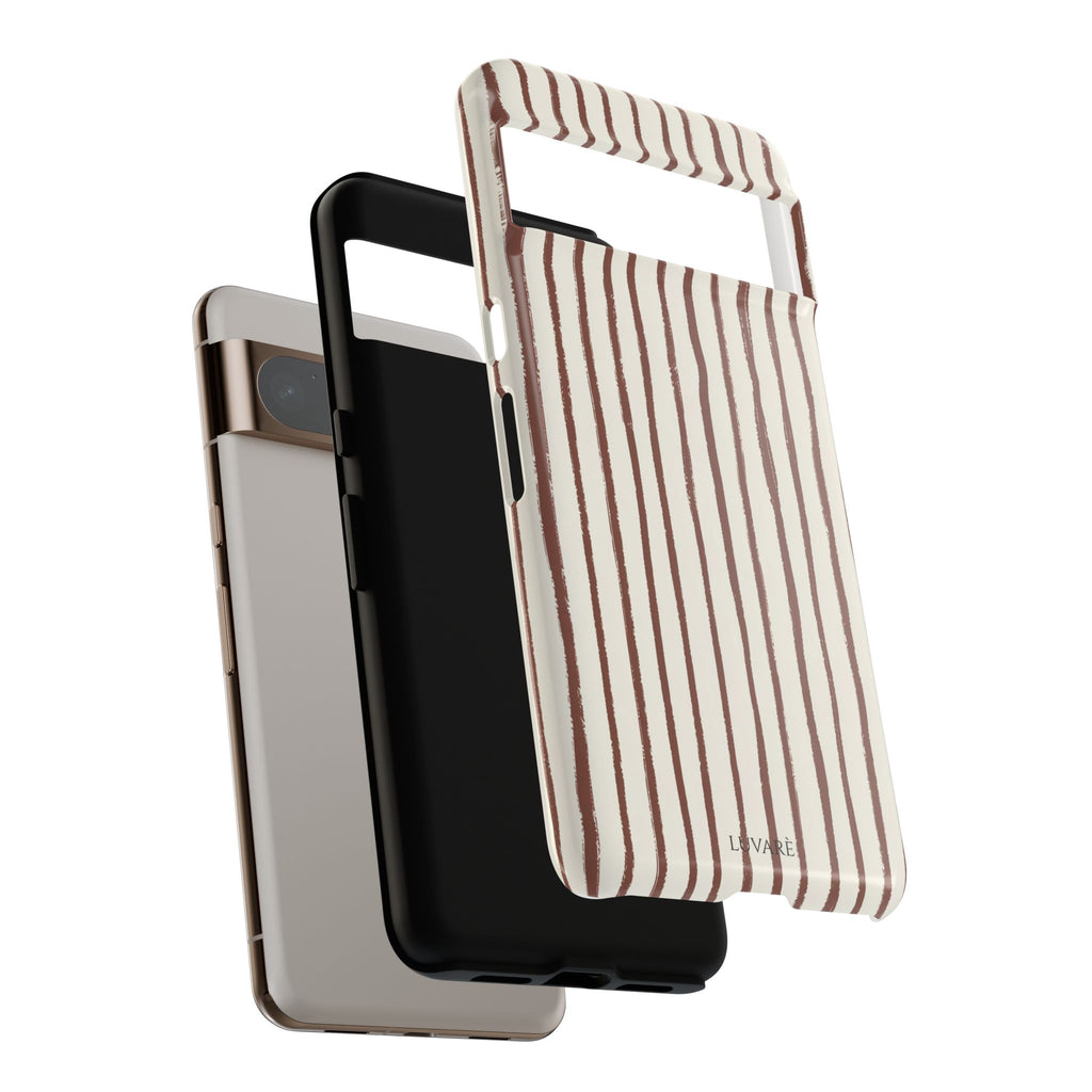 Brown Drawn Stripe Case