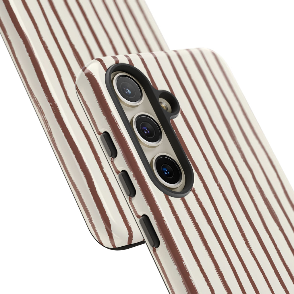 Brown Drawn Stripe Case