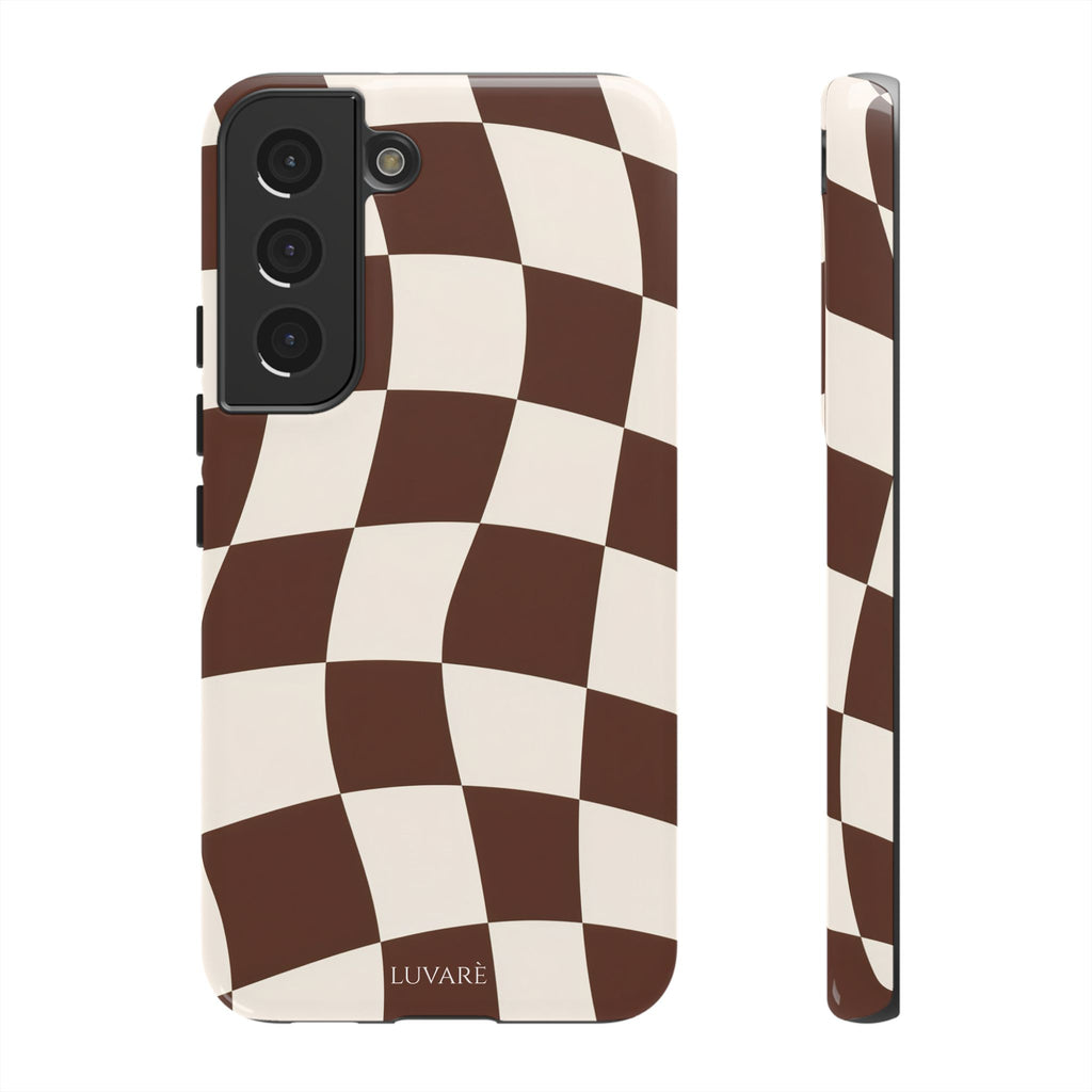 Brown Wavy Checkerboard Case