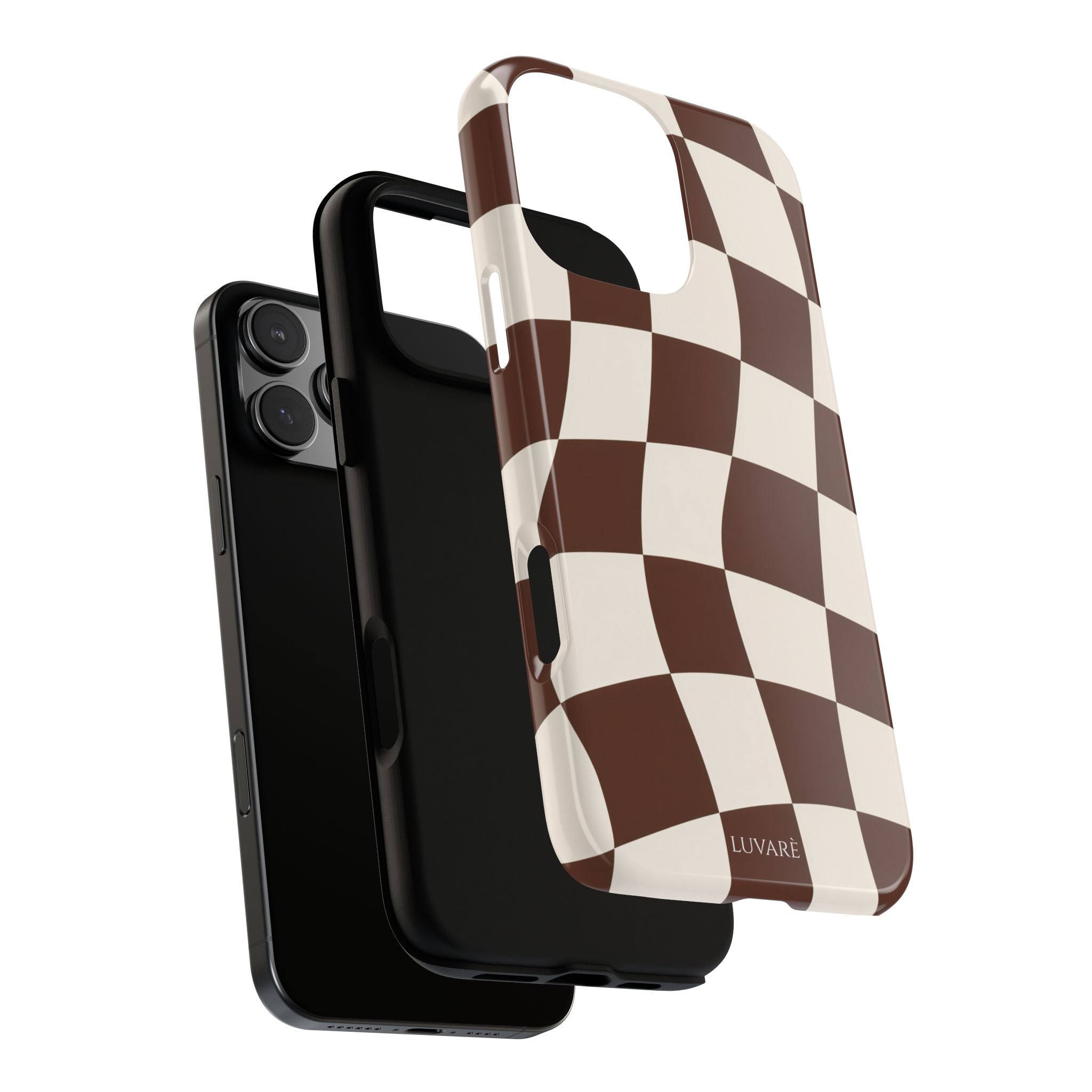 Brown Wavy Checkerboard Case