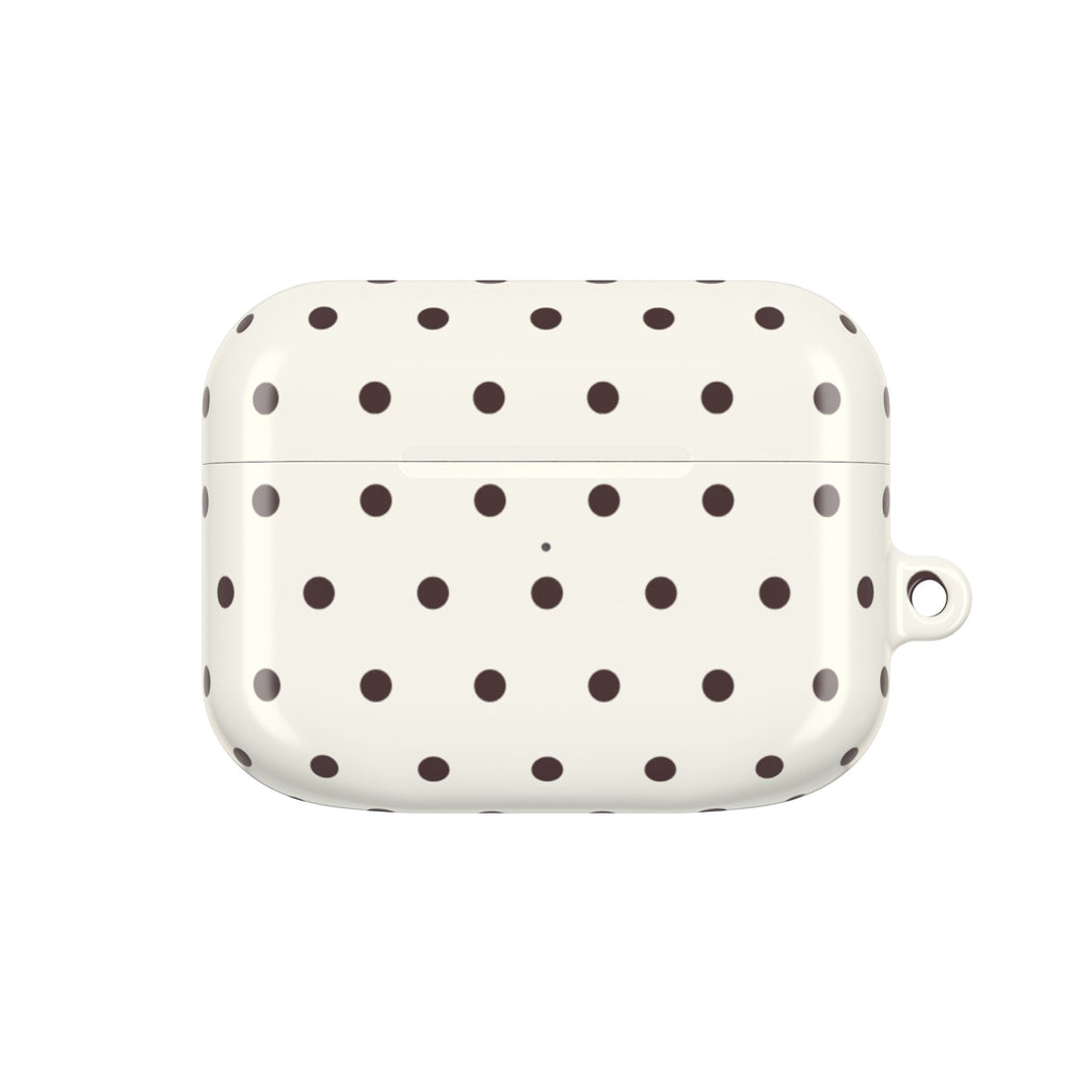 Cream Polka Dot AirPod Case