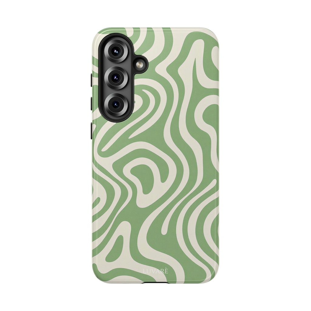 Abstract Green Swirl Phone Case
