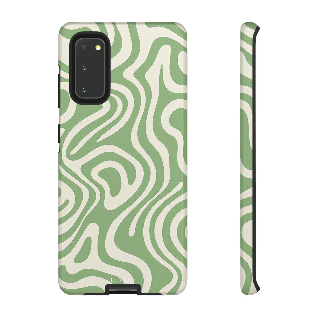 Abstract Green Swirl Phone Case