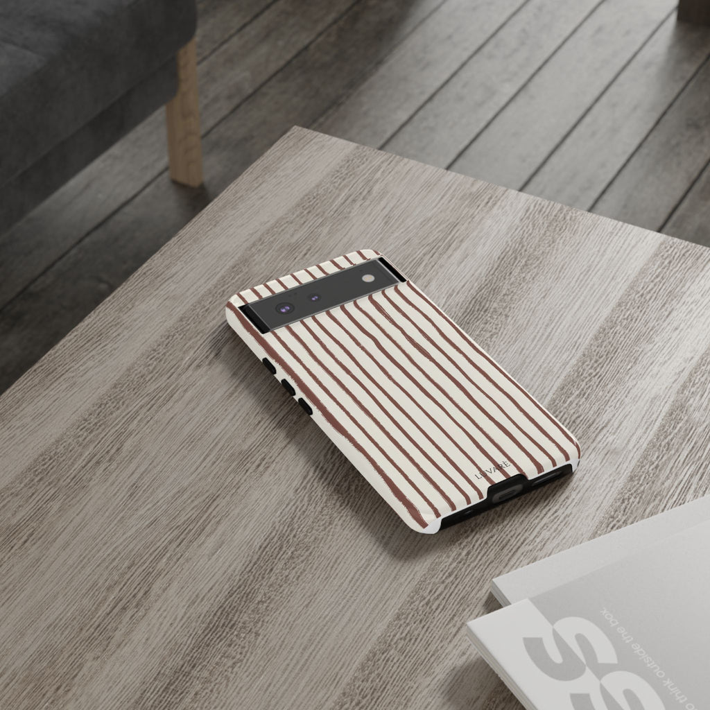 Brown Drawn Stripe Case