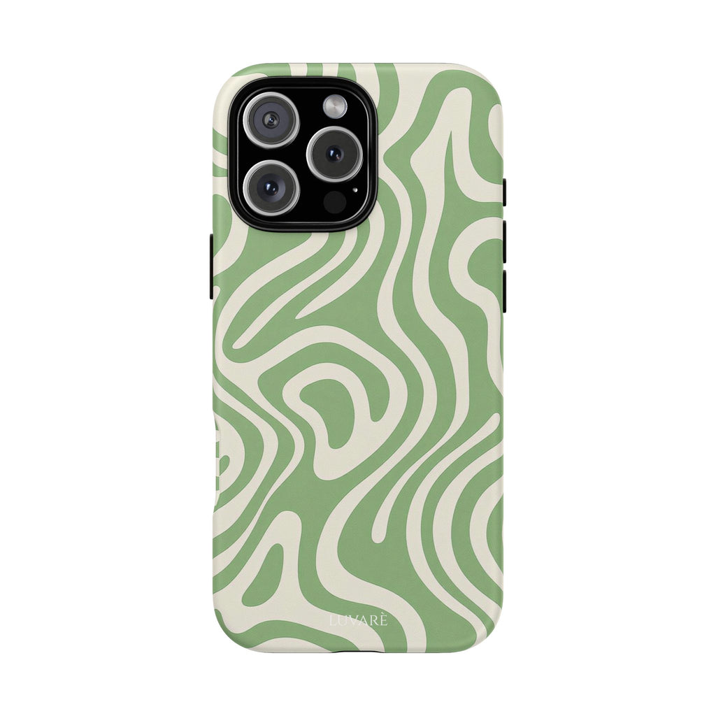 Abstract Green Swirl Phone Case