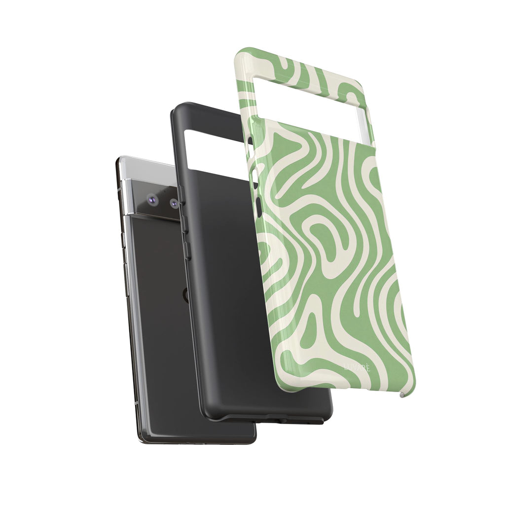 Abstract Green Swirl Phone Case