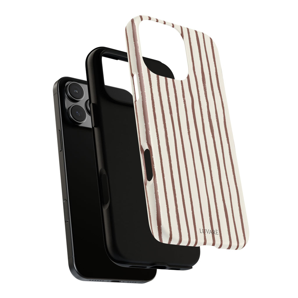 Brown Drawn Stripe Case