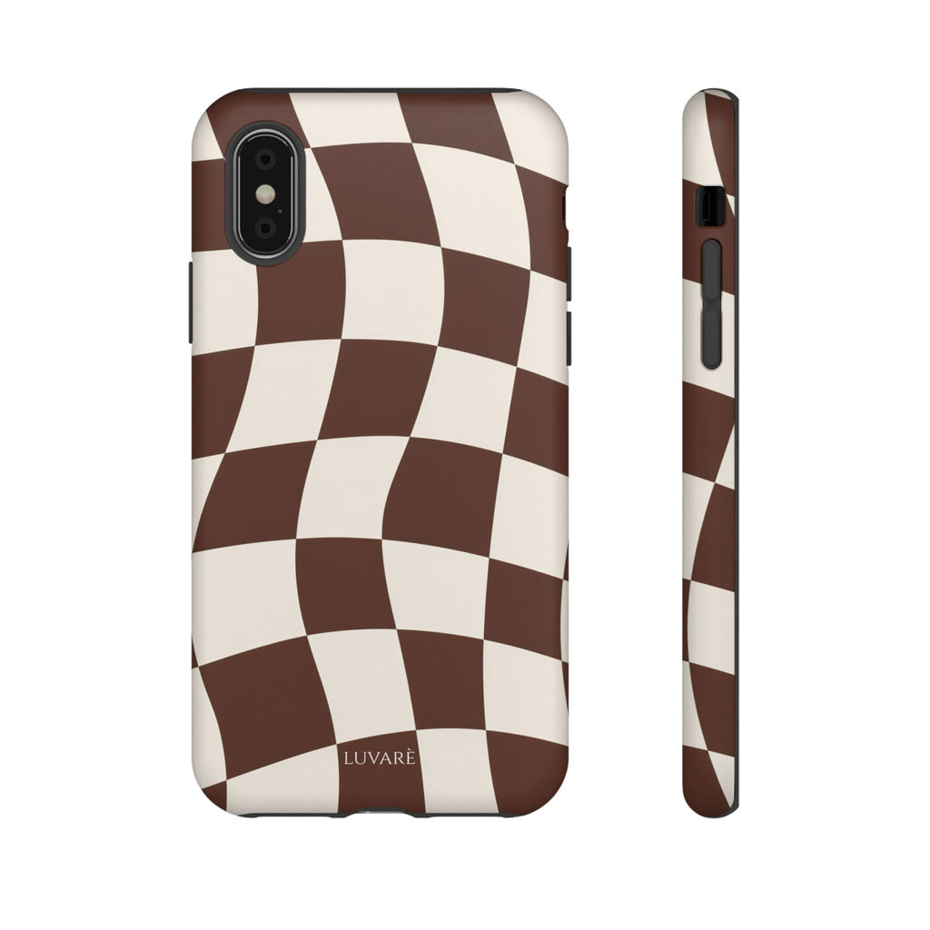 Brown Wavy Checkerboard Case