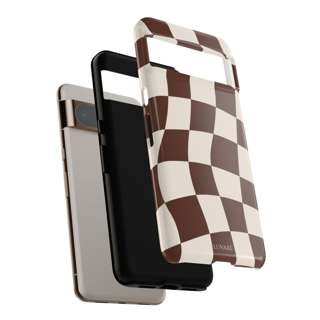 Brown Wavy Checkerboard Case