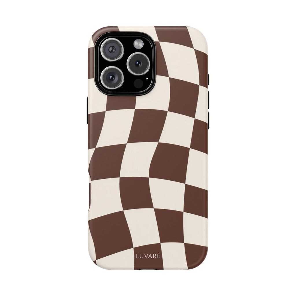 Brown Wavy Checkerboard Case