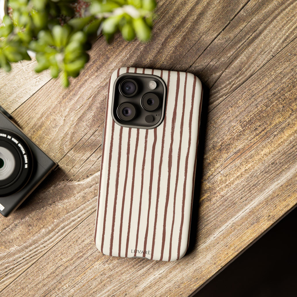Brown Drawn Stripe Case