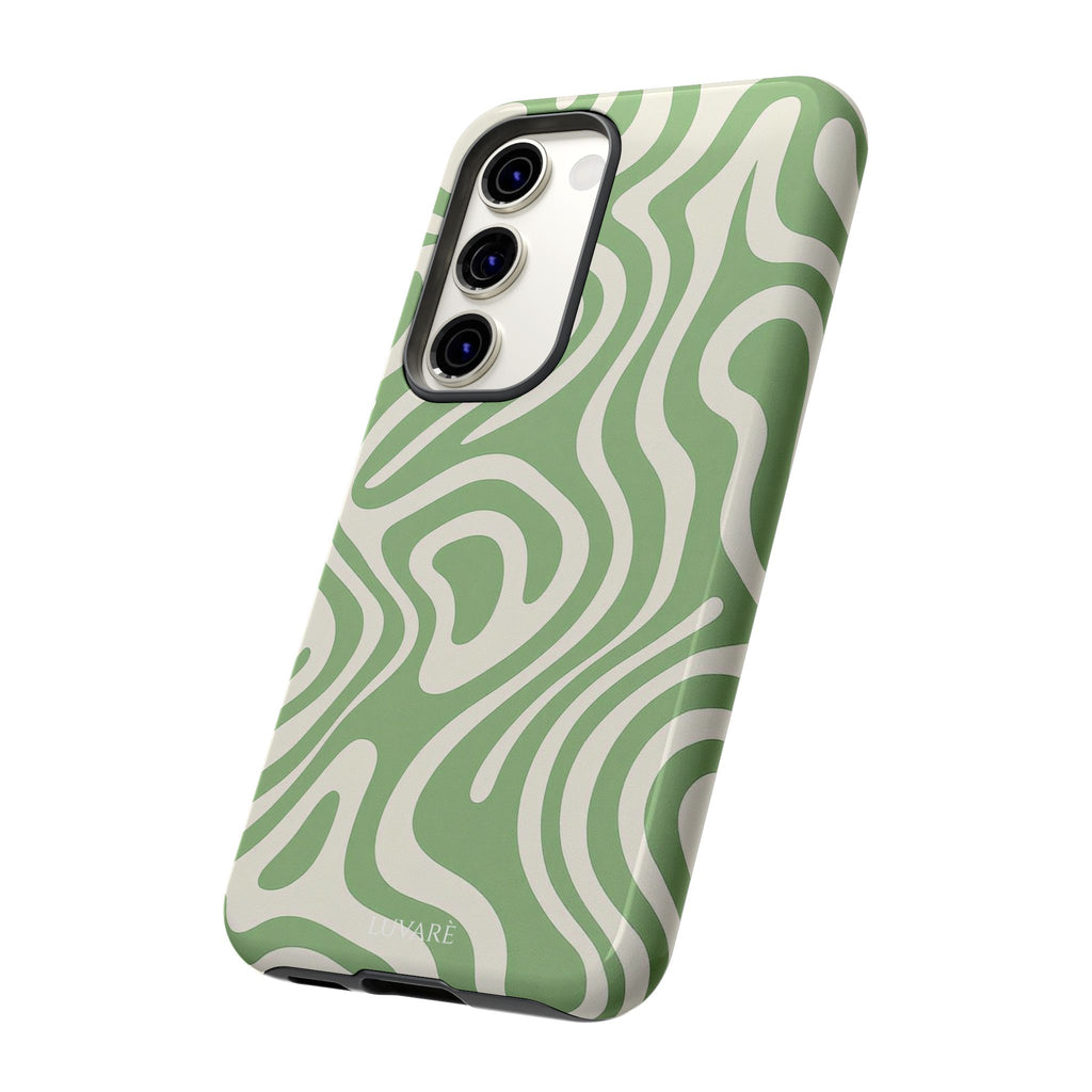 Abstract Green Swirl Phone Case