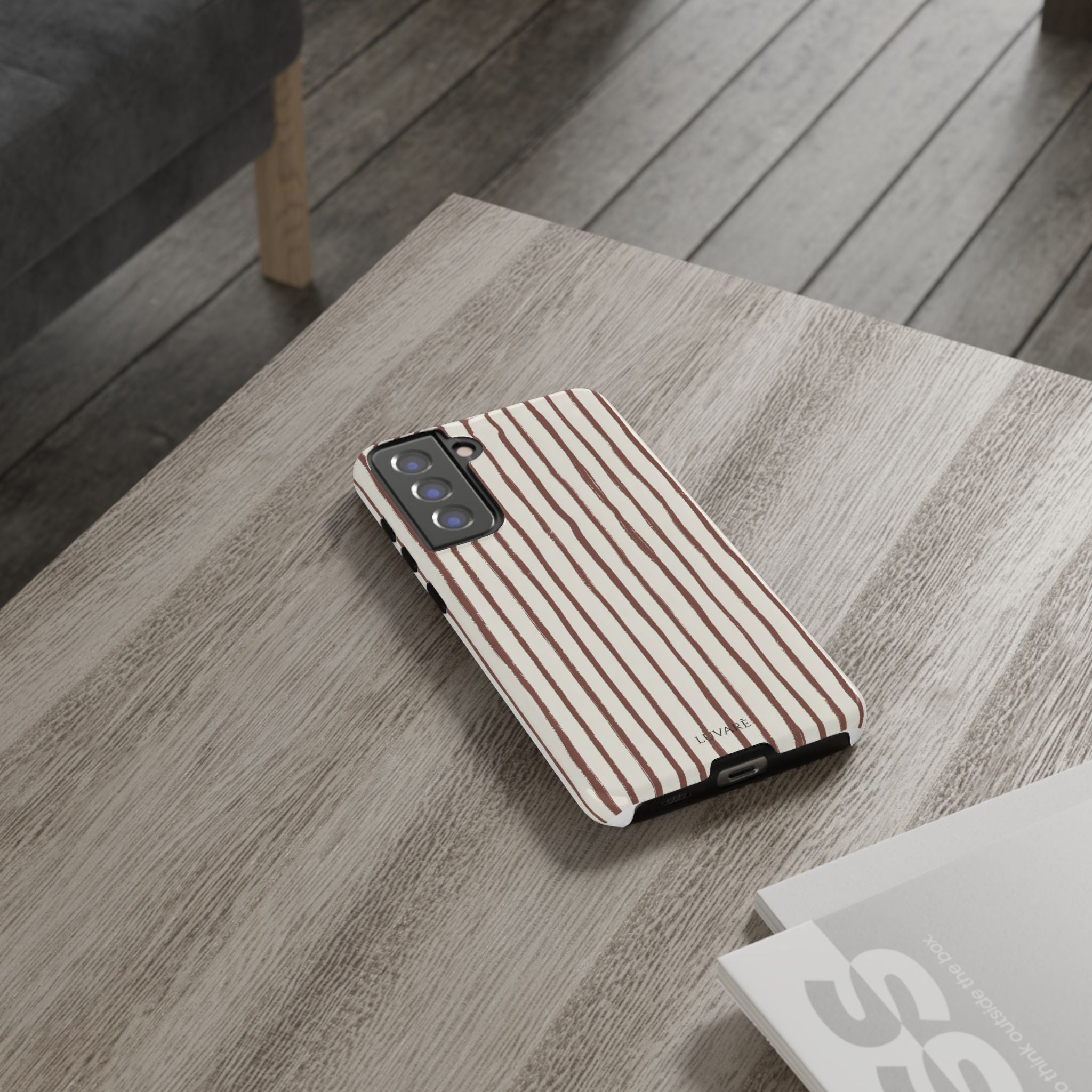 Brown Drawn Stripe Case