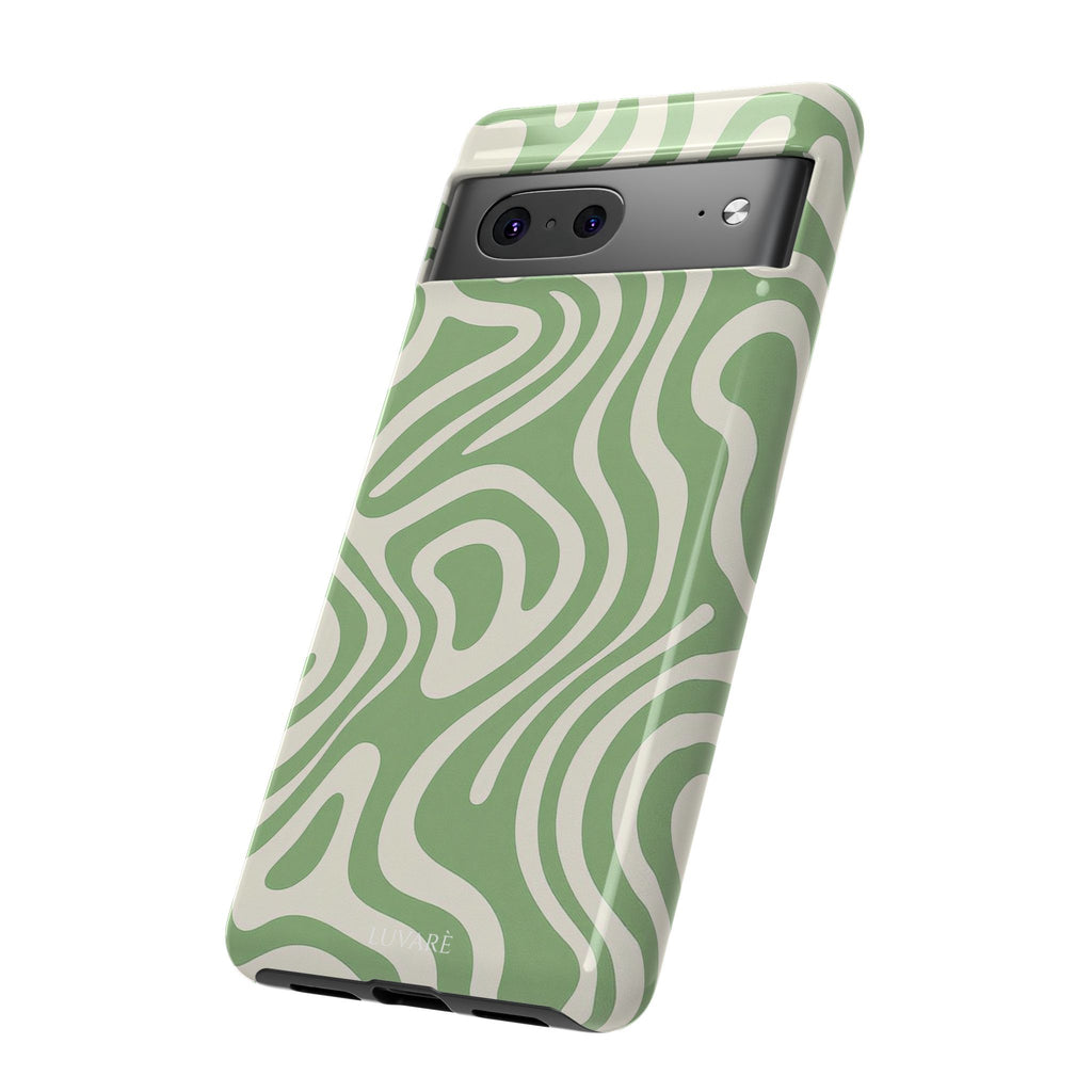 Abstract Green Swirl Phone Case