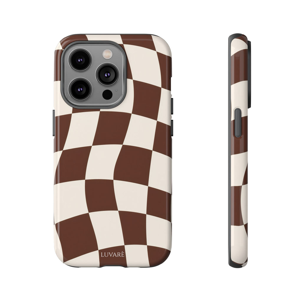 Brown Wavy Checkerboard Case
