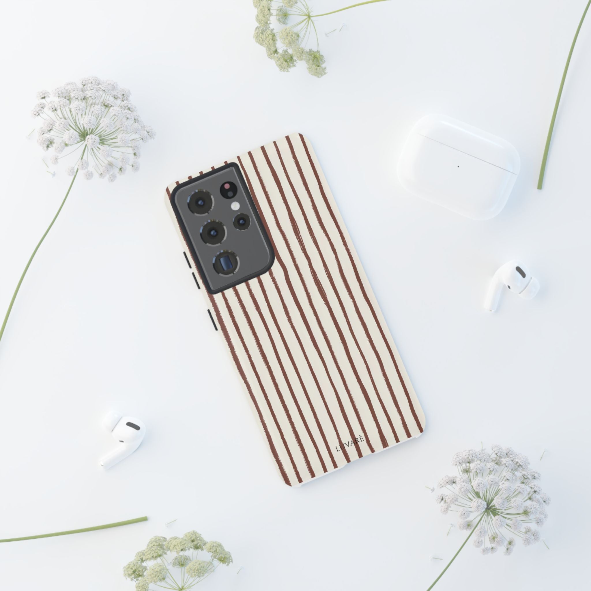 Brown Drawn Stripe Case