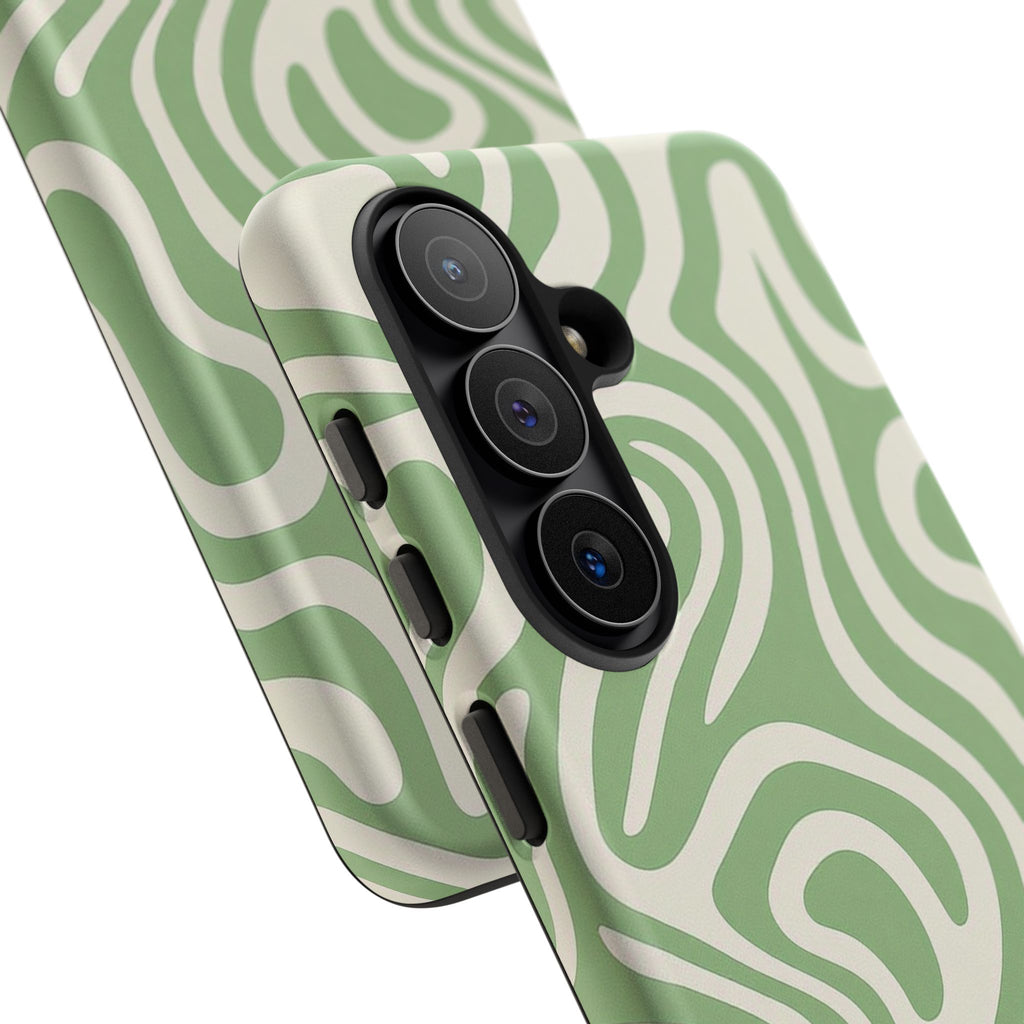 Abstract Green Swirl Phone Case