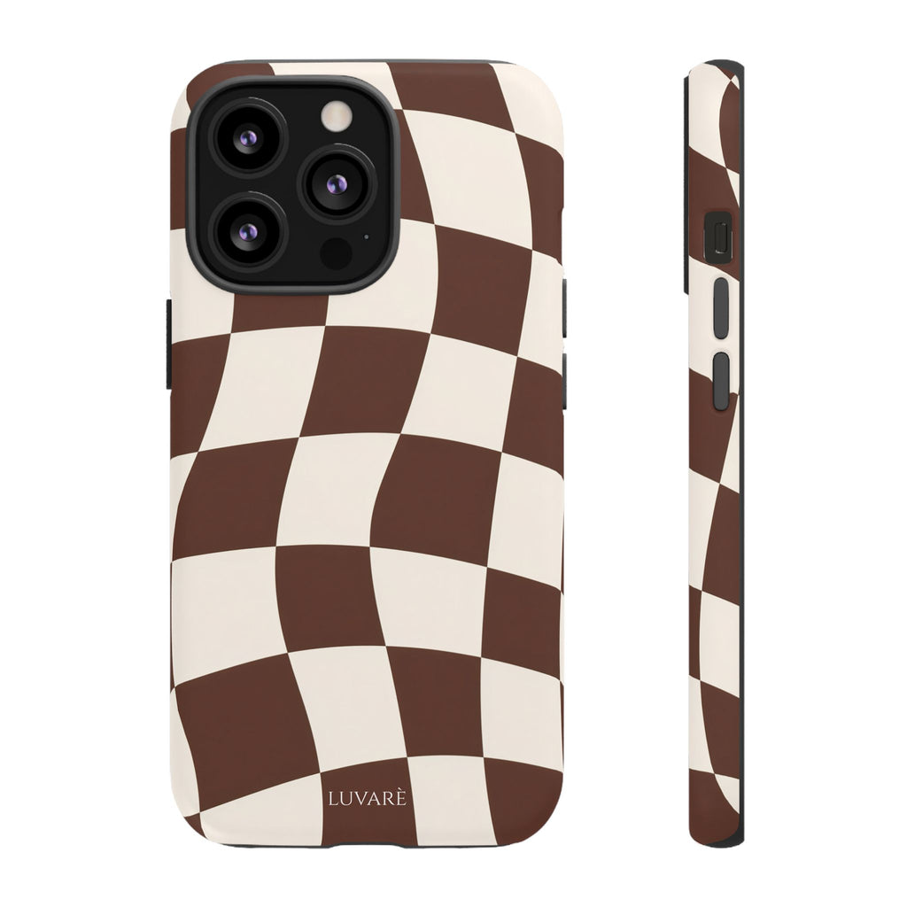 Brown Wavy Checkerboard Case