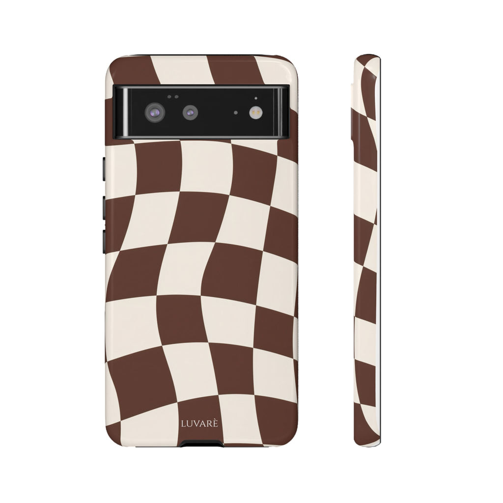 Brown Wavy Checkerboard Case