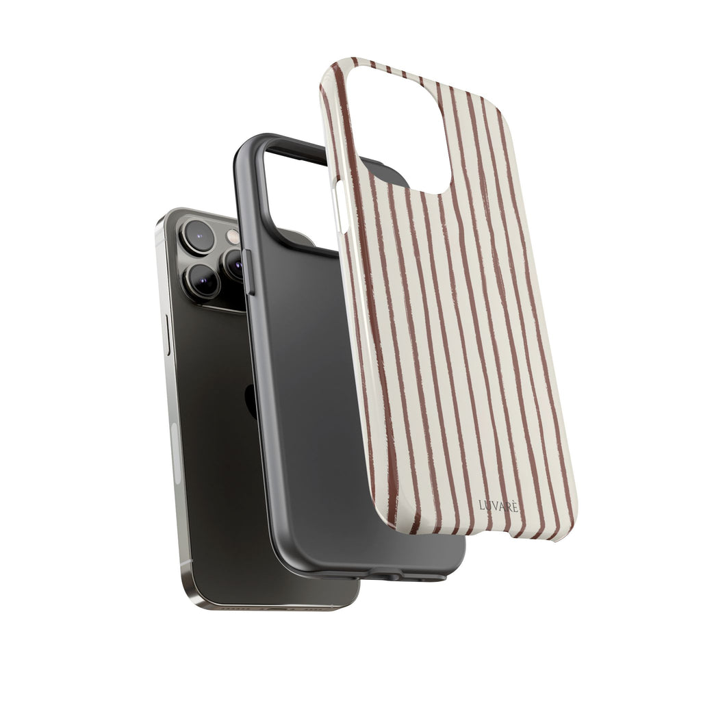 Brown Drawn Stripe Case