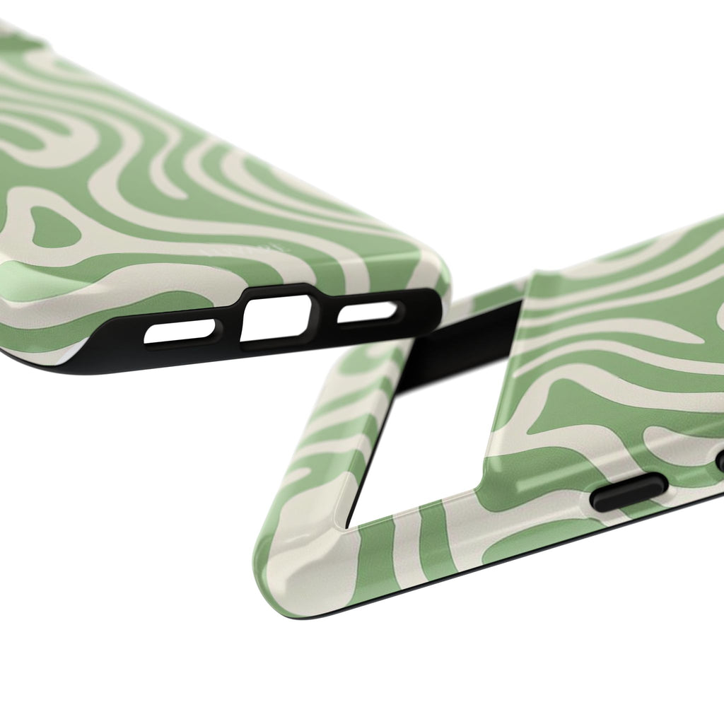 Abstract Green Swirl Phone Case