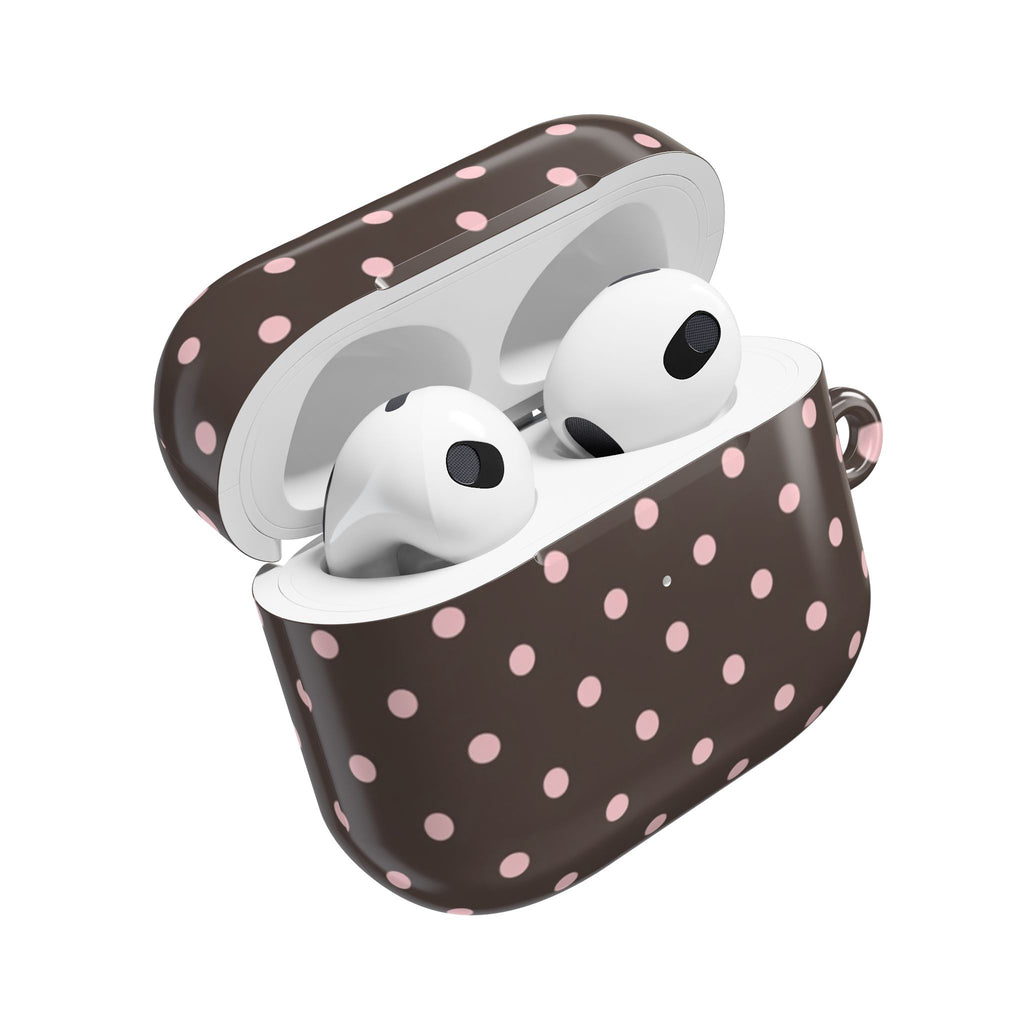 Brown Polka Dot AirPod Case
