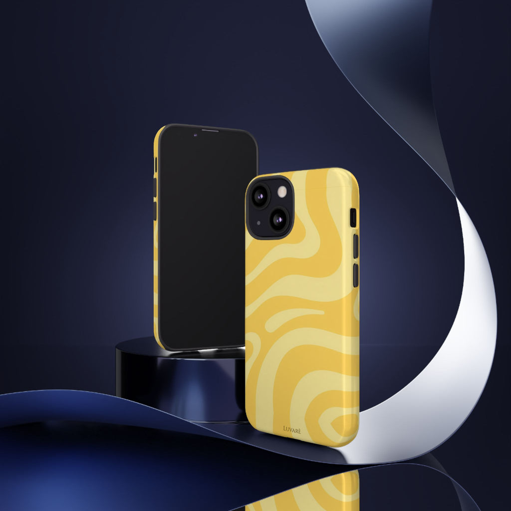 Yellow Retro Swirl Case