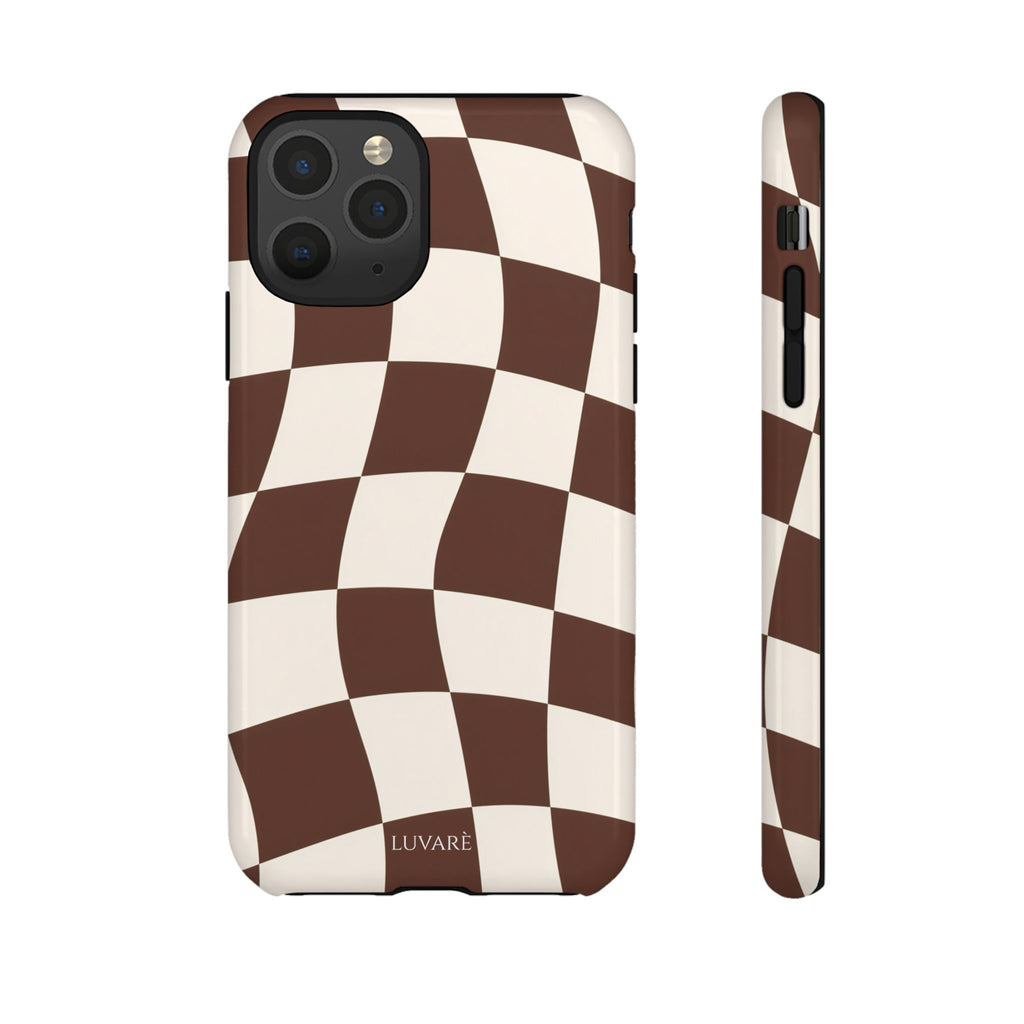Brown Wavy Checkerboard Case