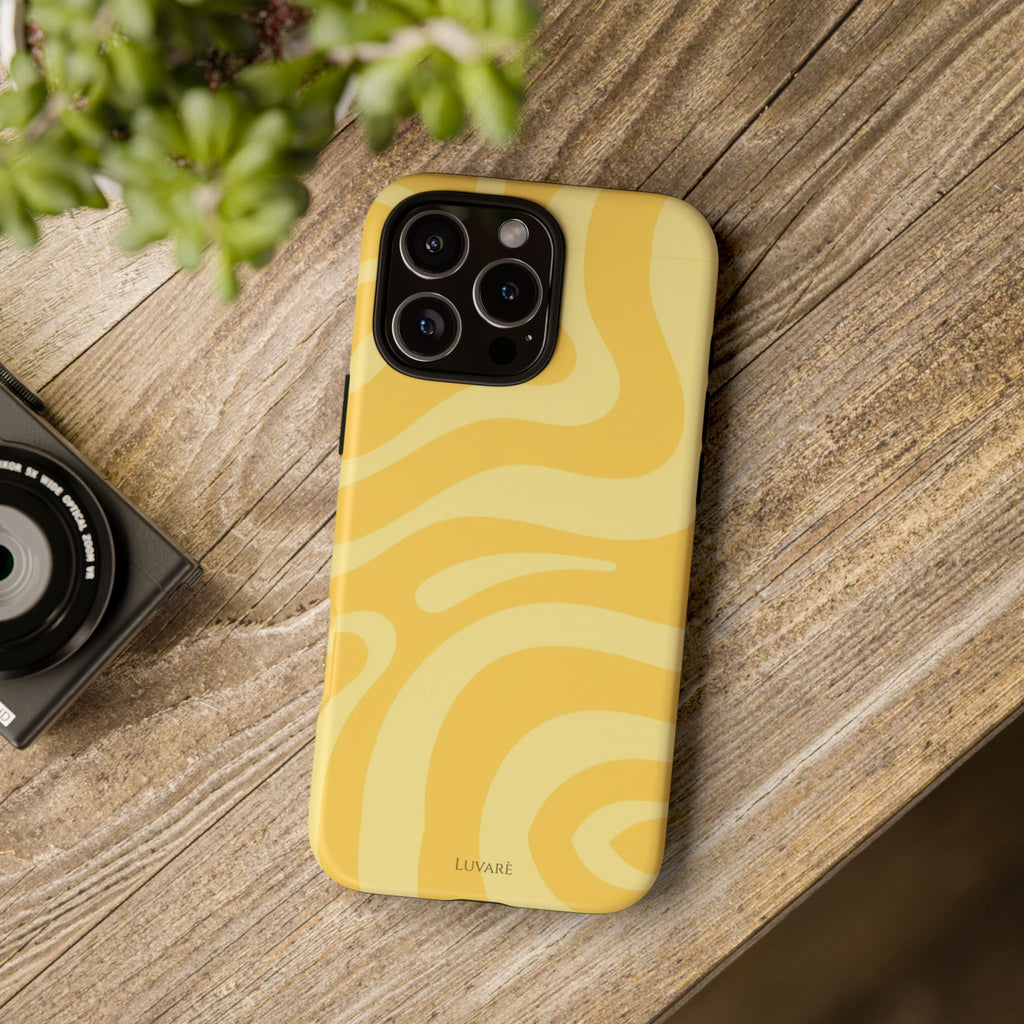 Yellow Retro Swirl Case