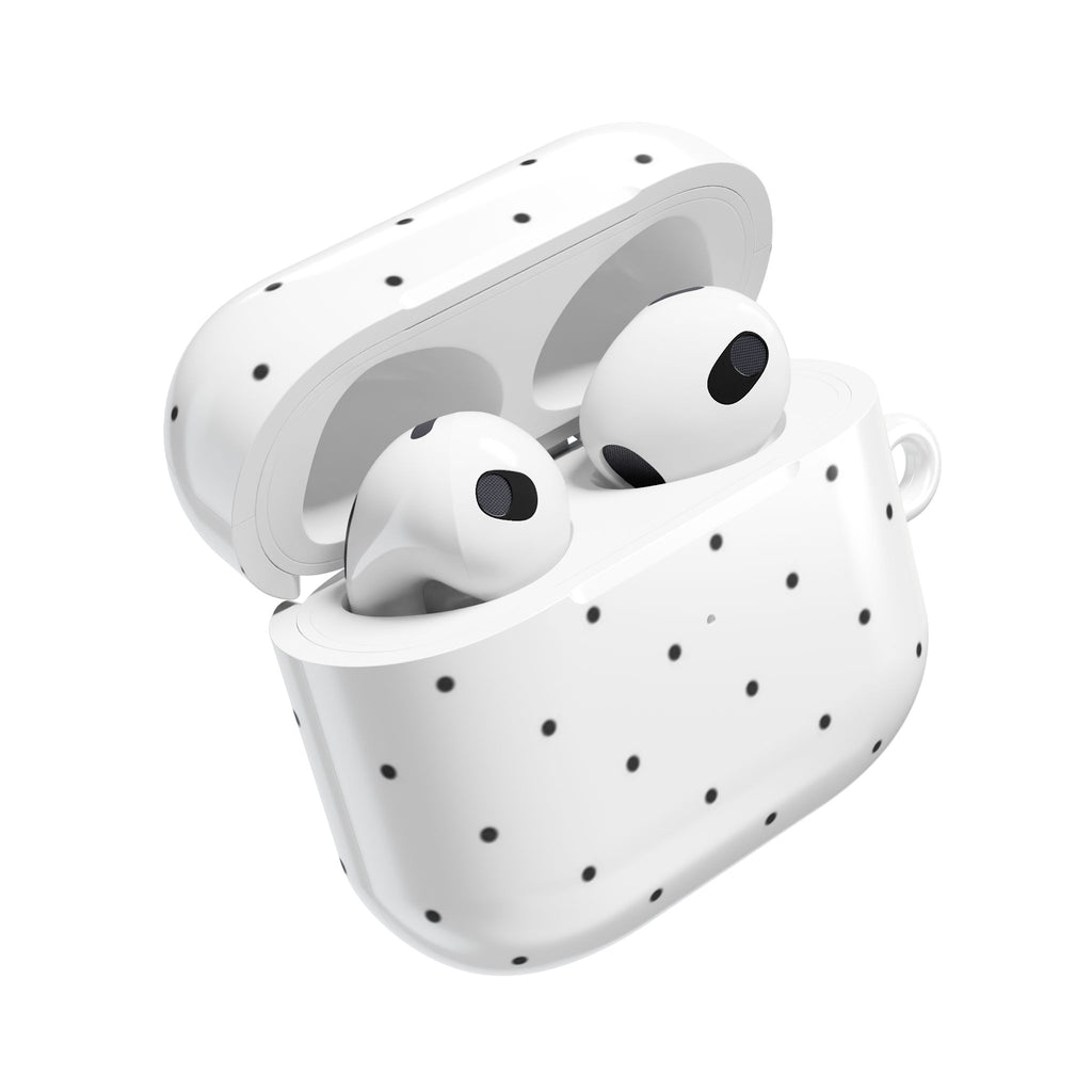 Polka Dot AirPod Case – Minimal Black Dot Protective Cover