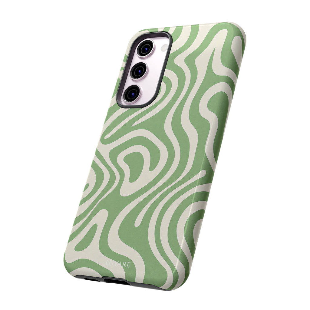 Abstract Green Swirl Phone Case
