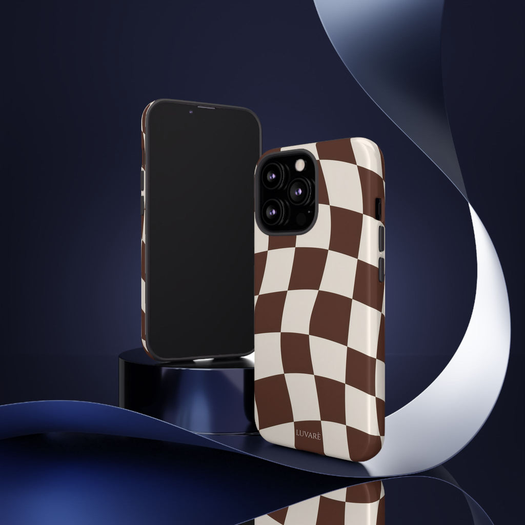 Brown Wavy Checkerboard Case
