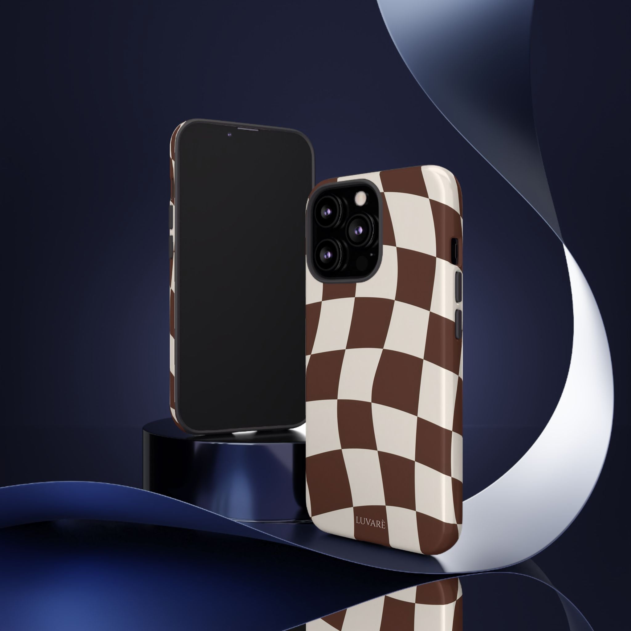 Brown Wavy Checkerboard Case