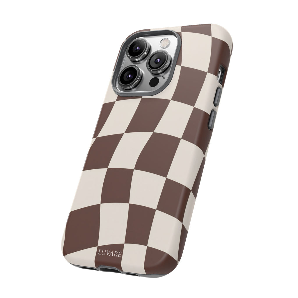 Brown Wavy Checkerboard Case
