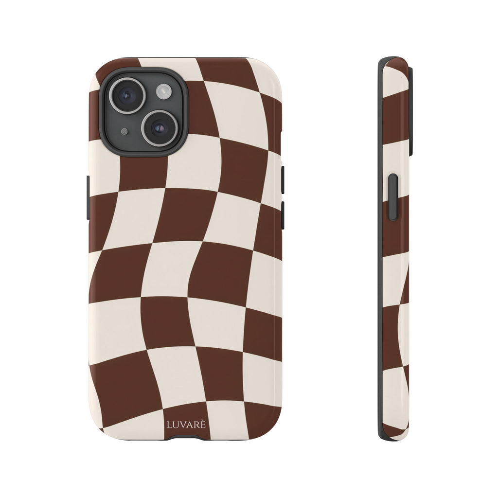 Brown Wavy Checkerboard Case
