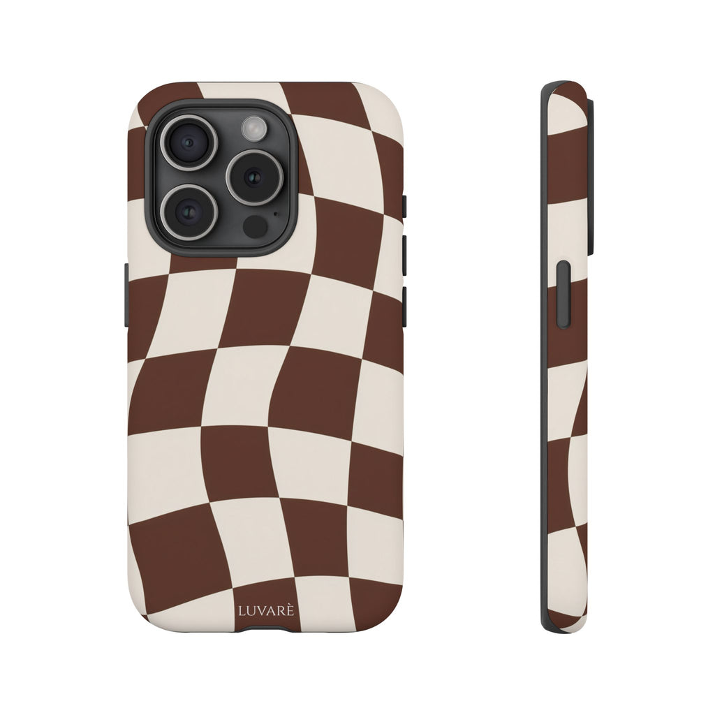 Brown Wavy Checkerboard Case