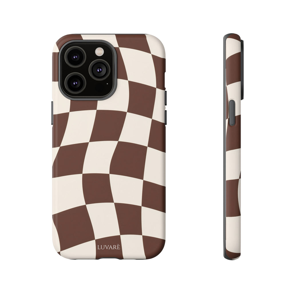 Brown Wavy Checkerboard Case