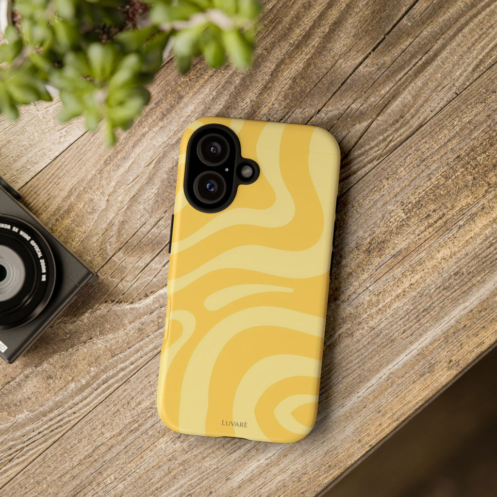 Yellow Retro Swirl Case
