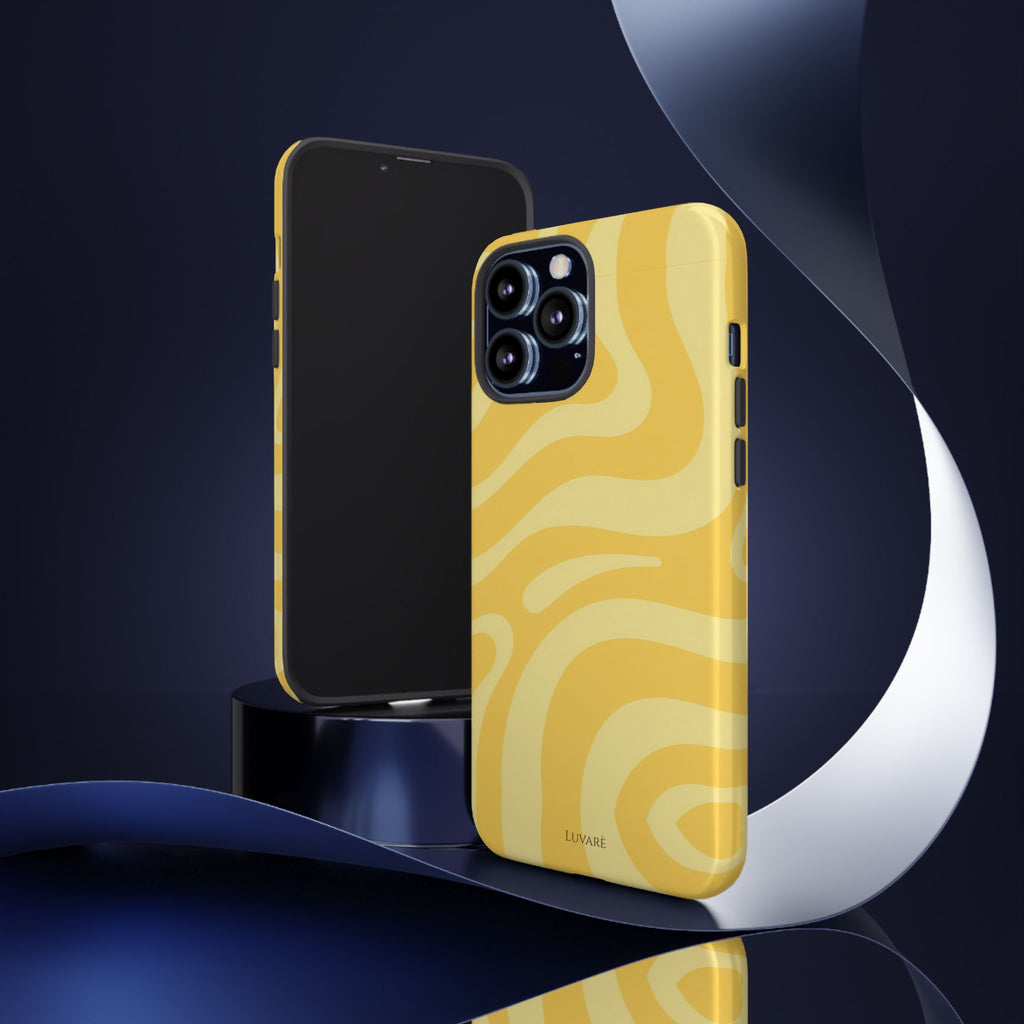 Yellow Retro Swirl Case
