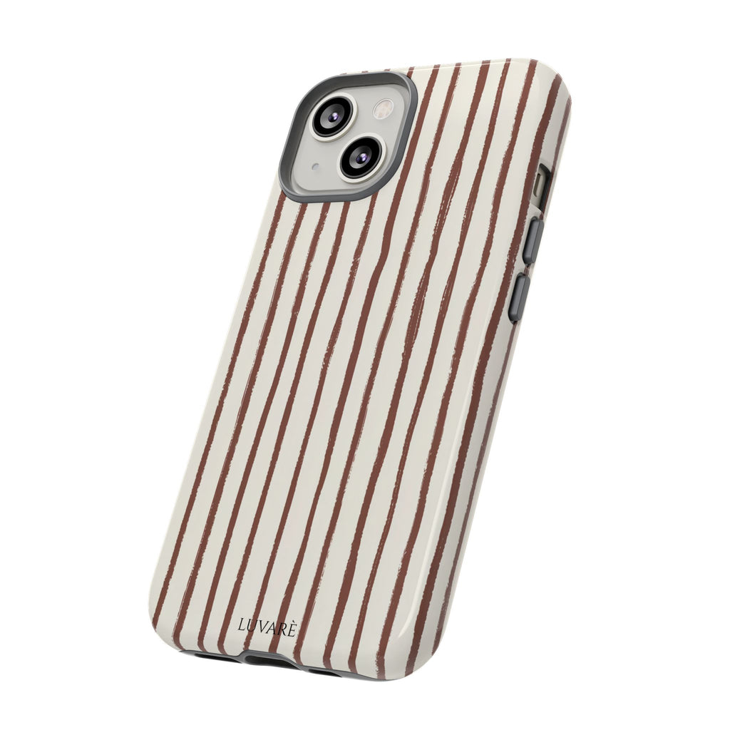 Brown Drawn Stripe Case